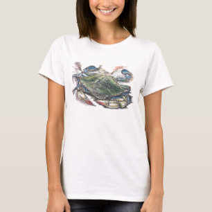 Blå krabba Kvinnors T-Shirt