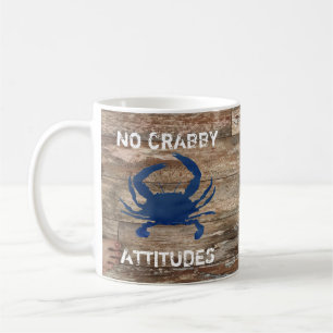 Blå krabba nr Crabby Attitudes Coffee Mugg