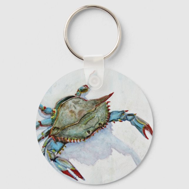 blå krabba nyckelring (Framsida)