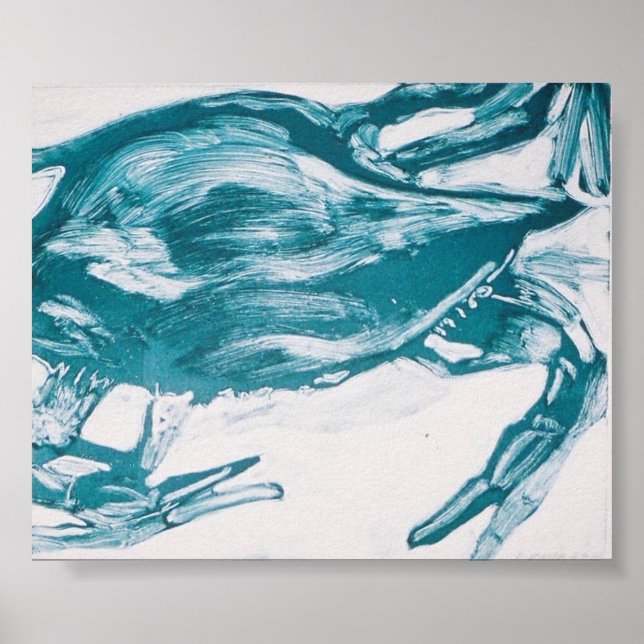 blå krabba poster (Framsidan)