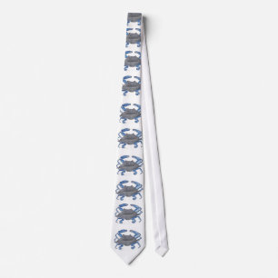Blå krabba slips