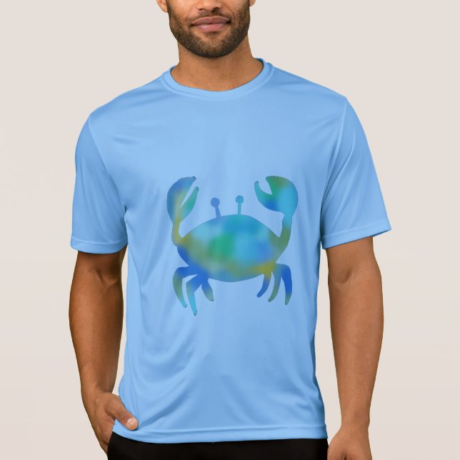 Blå krabba t shirt (Framsida)