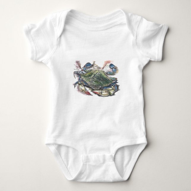 Blå krabba tee shirt (Framsida)