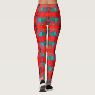 Blå krabblegeringar leggings