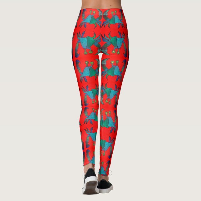 Blå krabblegeringar leggings (Baksida)