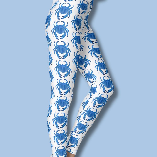 Blå Krabbmönster Leggings ( Blue crab leggings)