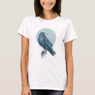 Blå kråka t shirt
