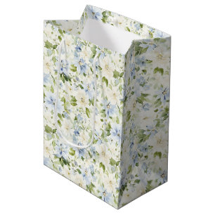 Blå Kräm Blommig Bröllopsdusch