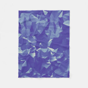 Blå Kristall Geometrisk Abstrakt Textur Modern Fleecefilt