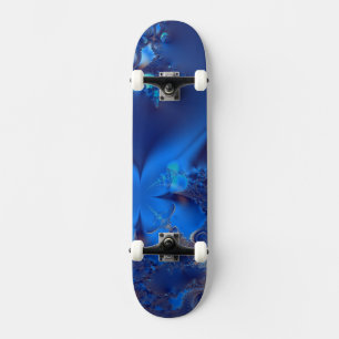 Blå Kristaller Fraktal Mini Skateboard Bräda 18,7 Cm