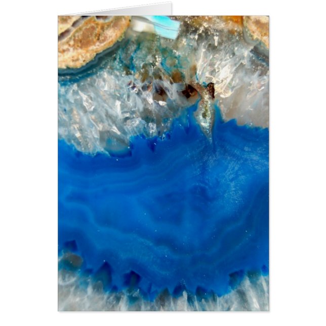 blå kristaller hälsningskort (Framsidan)