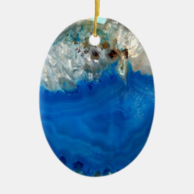 blå kristaller julgransprydnad keramik (Framsidan)