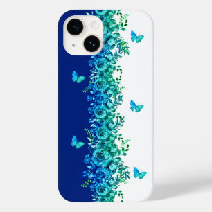 Blå Kronblad Symfoni Telefonfodral