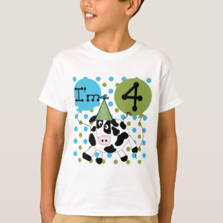 Blå kummelskjortor och 4e födelsedagen-skjortor t-shirt