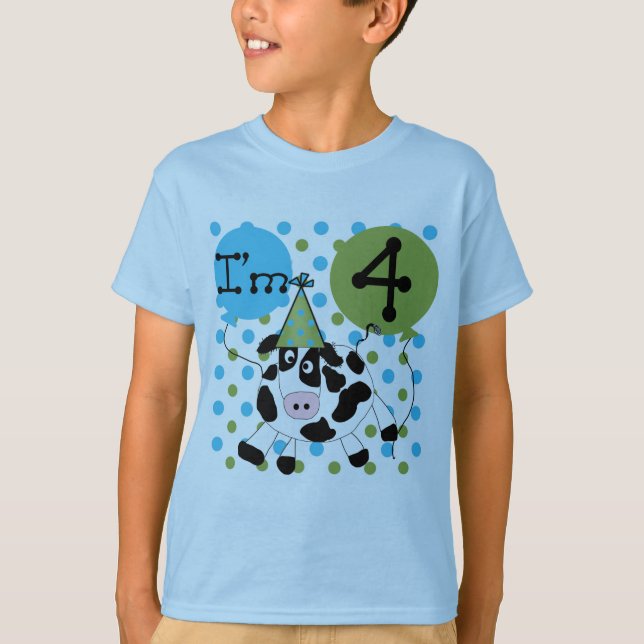 Blå kummelskjortor och 4e födelsedagen-skjortor tröja (Framsida)