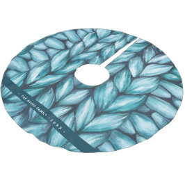 Blå kungen - Personlig Julgransmatta Borstad Polyester