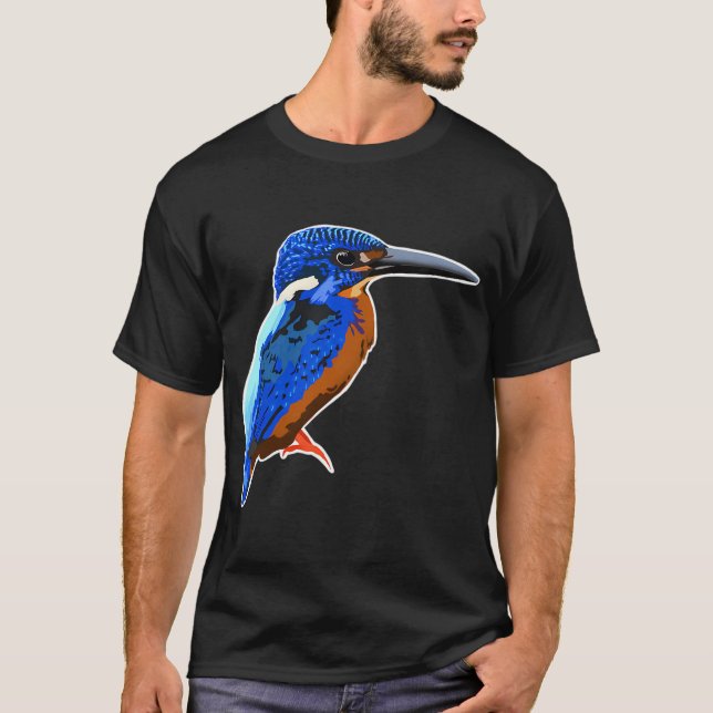 Blå kungsfiskare t shirt (Framsida)