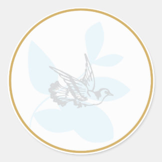 Blå kupa och Gren-baptismsist/försegling Runt Klistermärke