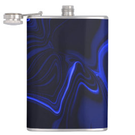 Blå kurvor och krusar i mörk blått bild fickplunta