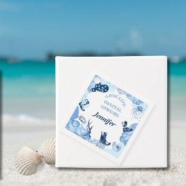 blå kustcowboyflicka gåvor etiketter