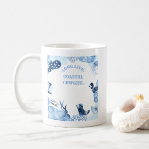 blå kustcowboyflicka kaffemugg
