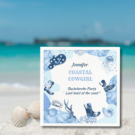 blå kustcowboyflicka pappersservett