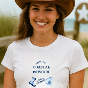 blå kustcowboyflicka t shirt