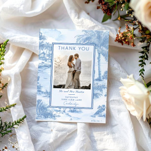 Blå kustsköldpaddan Bröllop - tackkort Tack Kort