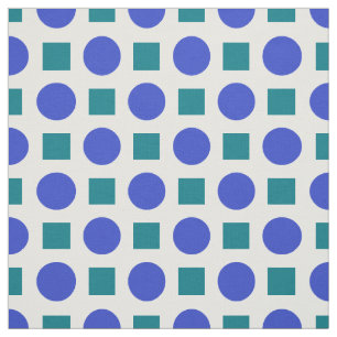 Blå kvadrater av polka dots och grönt tyg