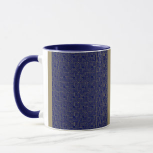 Blå kvadrater mugg