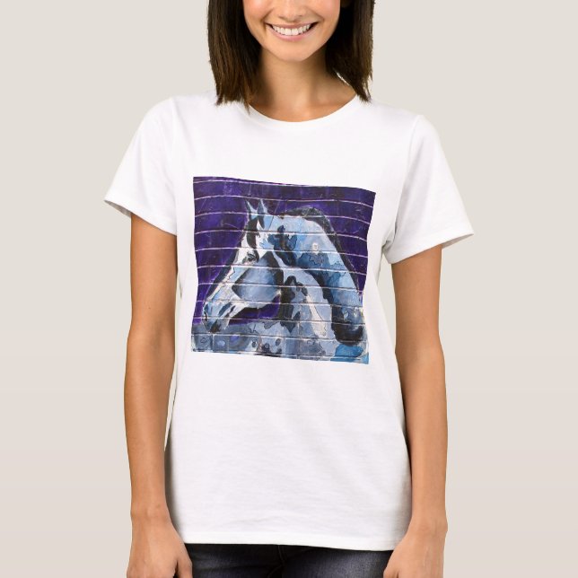 Blå kvadrerar Logan blålinjen T Shirt (Framsida)