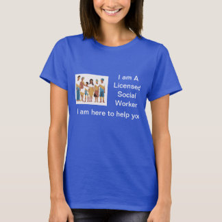 Blå kvinnors LSW T-Shirt