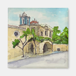 Blå kyrka i Oaxaca, Mexiko Magnet