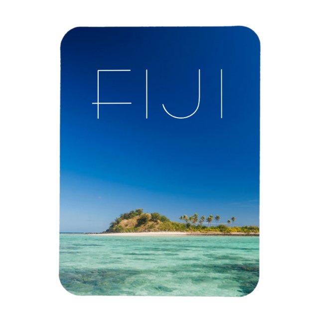 Blå lagun landskapsbild, Fiji Magnet (Vertikal)