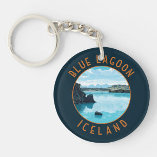 Blå laguncirkel, Island med trycksatt cirkel