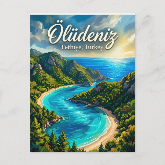 Blå lagunen, Fethiye, Egeiska havet Vykort (Framsida)