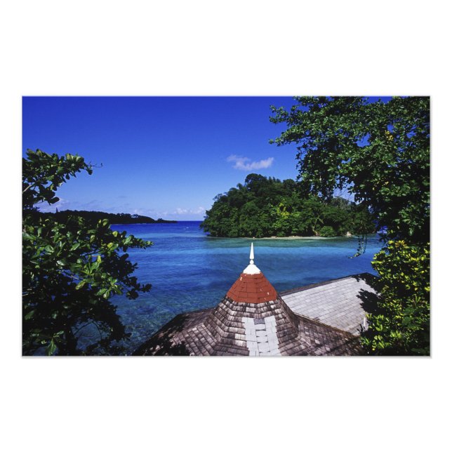 Blå lagunen, Port Antonio, Jamaica Fototryck (Framsidan)