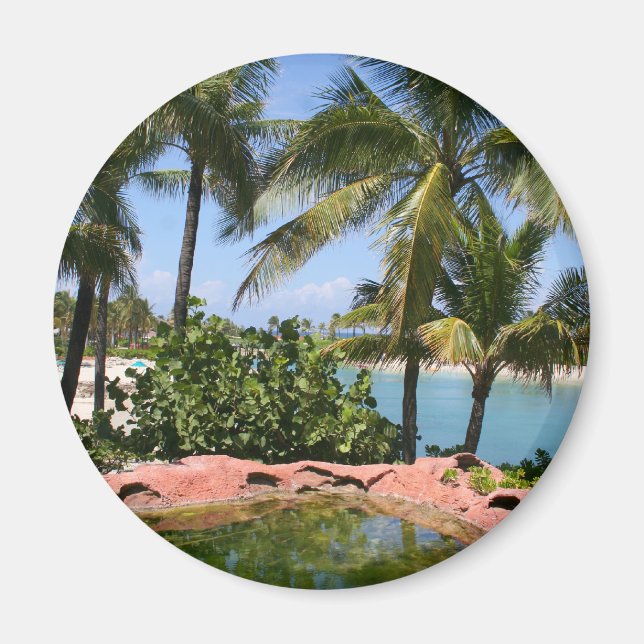 Blå lagunmagnet magnet (Framsidan)