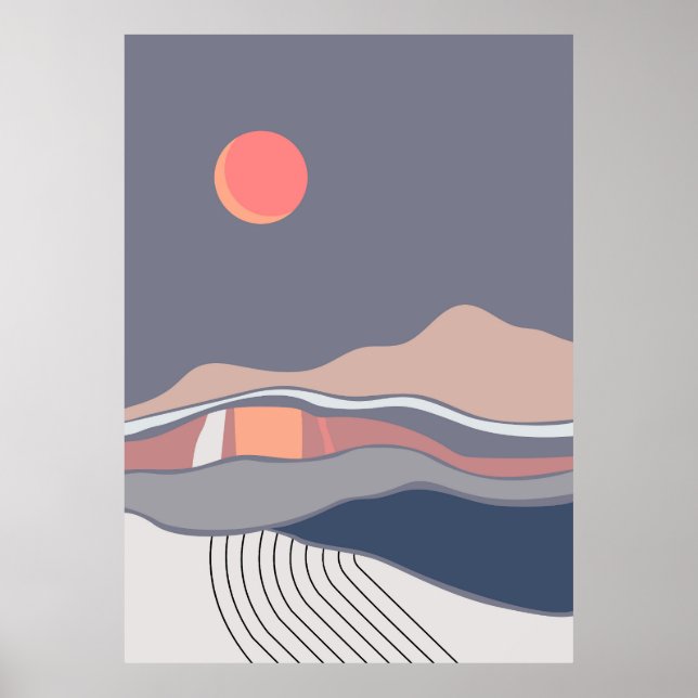 Blå landskap poster (Framsidan)