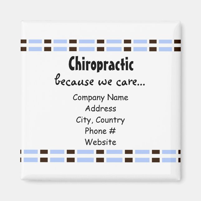 Blå länkdesign magnet (Framsidan)