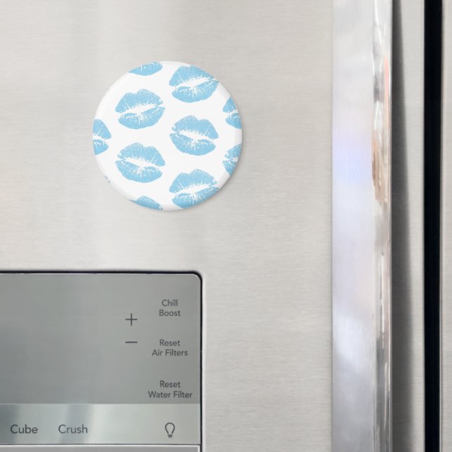 Blå Läppar, Mönster i Läppar, blå läppstift, kyss Magnet (In Situ (Fridge))