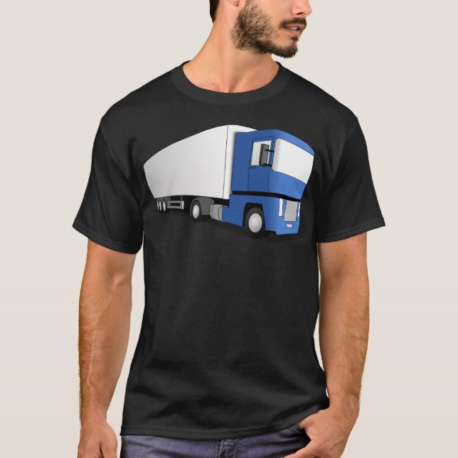 Blå lastbil lustiga gris-gåvor, träningskjorta t shirt (Framsida)