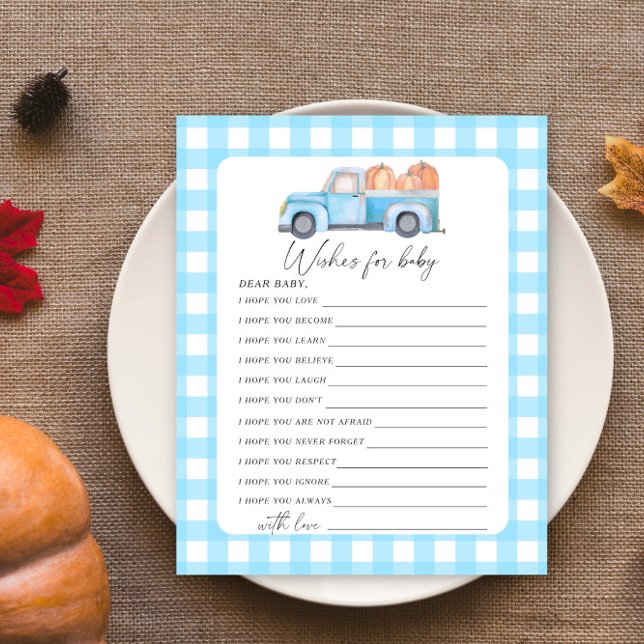 Blå lastbil-pumpa - Önskemål för baby-vilt (Skapare uppladdad)