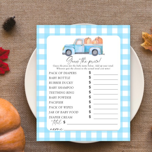 Blå lastbilspumpa - Gissa priset spel (Skapare uppladdad)