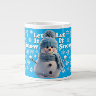 Blå Låt det snöa Rolig Snöman Specialmugg Jumbo Mugg