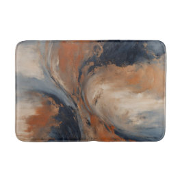 Blå, lätt blå Orange lätt blå marmor Badrumsmatta