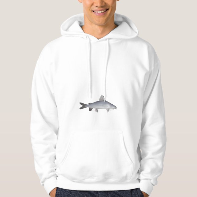 Blå laxfisk hoodie (Framsida)