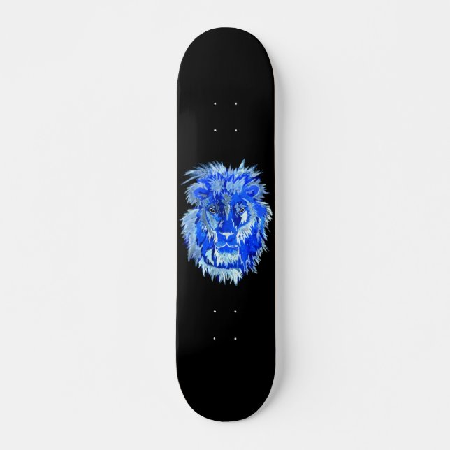 Blå Lejon Ande Mini Skateboard Bräda 18,5 Cm (Framsida)