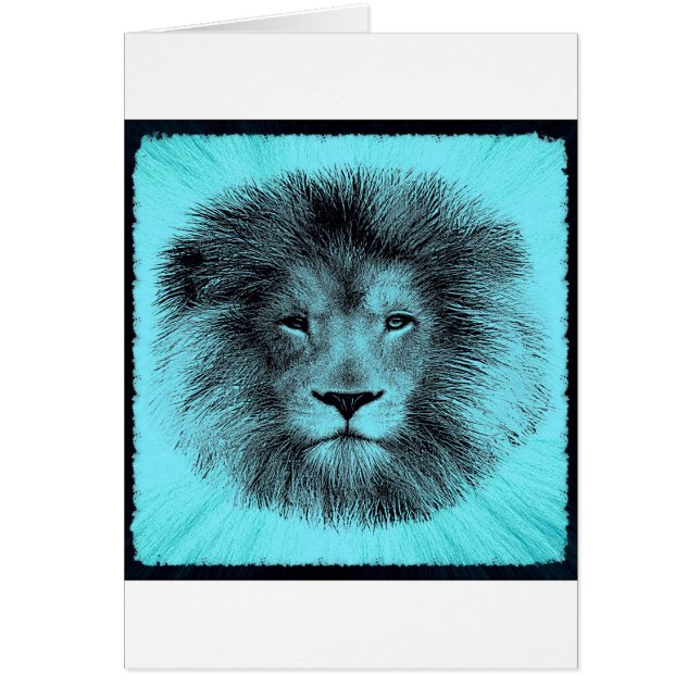 Blå Lejon Hälsningskort (Framsidan)