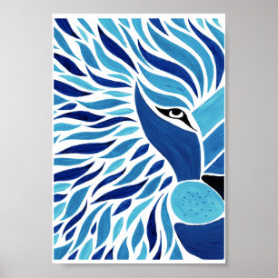 Blå Lejon Poster
